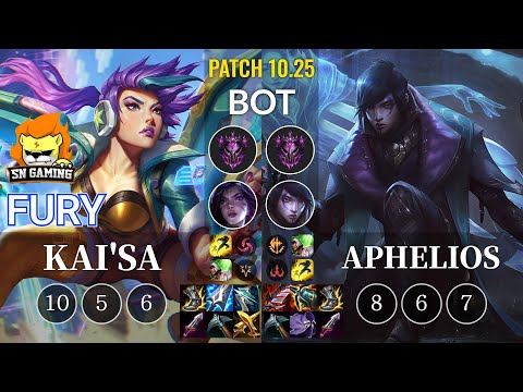 SN Fury Kai'Sa vs Aphelios Bot - KR Patch 10.25