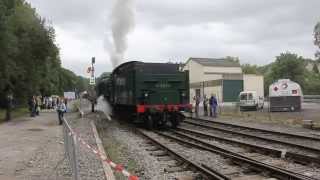 preview picture of video 'Festival Vapeur du Bocq 2014 : Départ de la 64.169 de Spontin.'