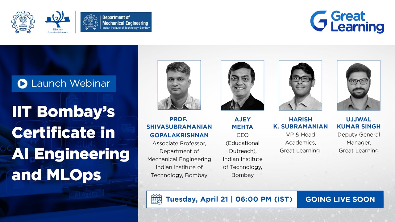 Live Webinar: IIT Bombay’s Certificate in AI Engineering and MLOps