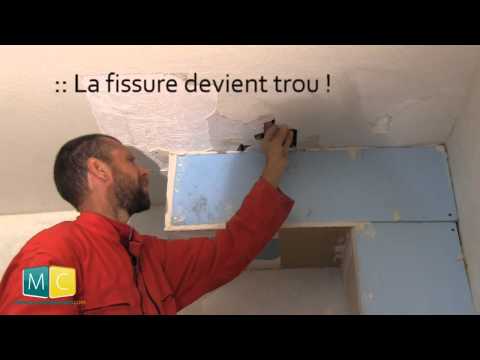 comment reparer fissure plafond placo