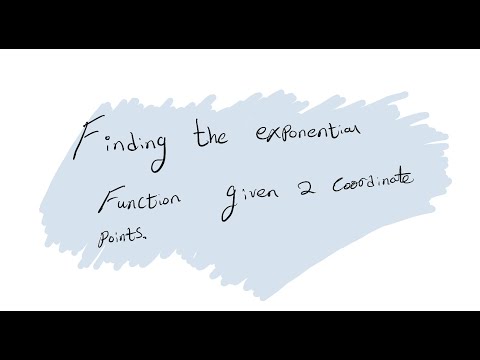 Finding the exponential equation given 2 coordinate...