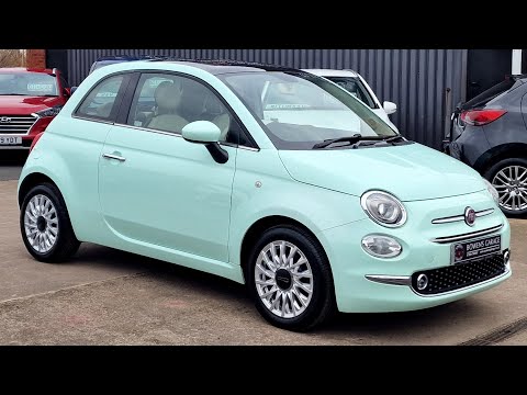 2018 (18) Fiat 500 Lounge 1.2 3Dr in Smooth Mint. 38k Miles. 4 Services. Pan Roof. DAB. £7000