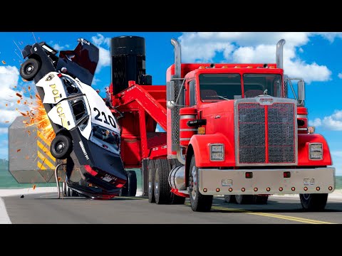 POLICE CHASE HAMMER TRUCK! (BeamNG)