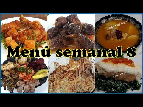 Menu semanal #8, menú delicioso