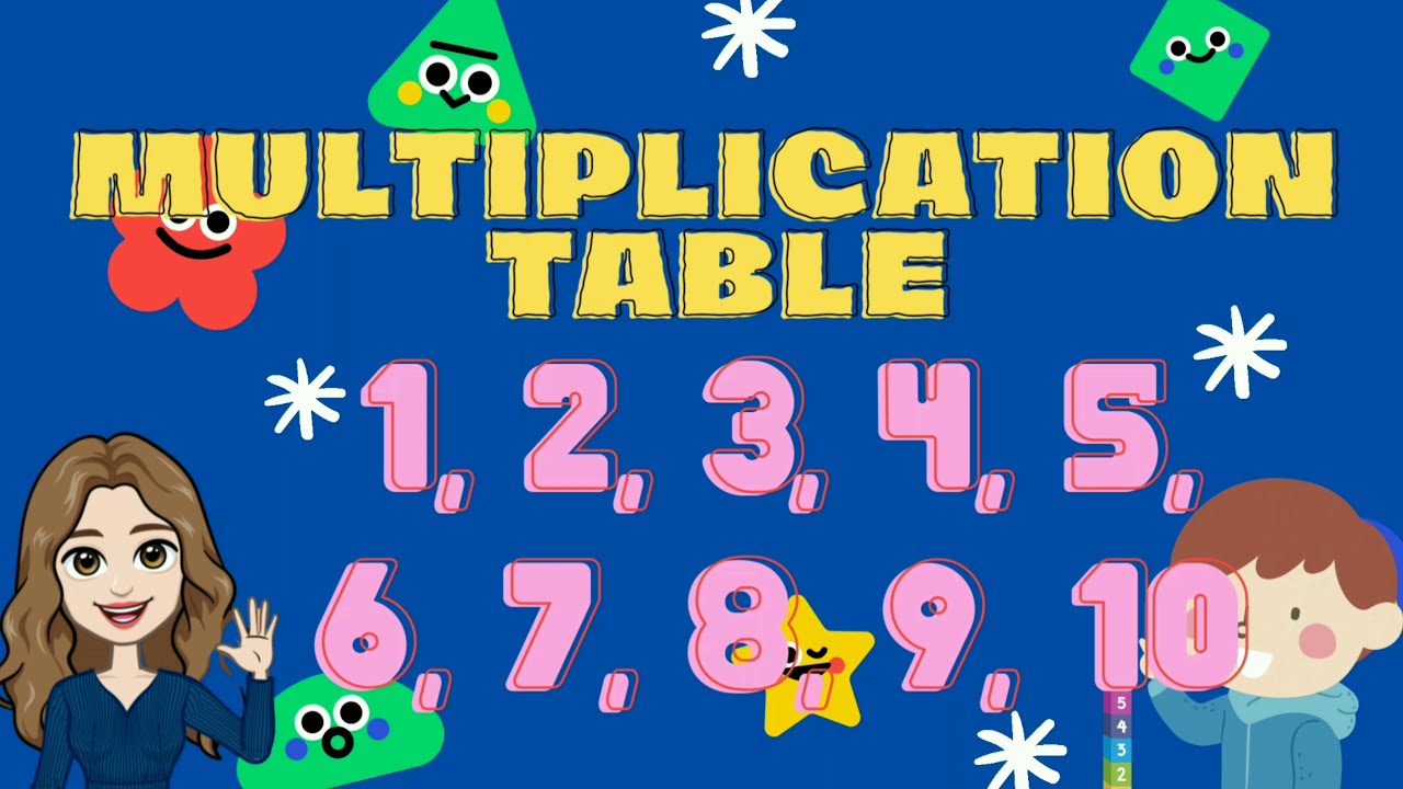 MULTIPLICATION TABLE 1 to 10 ll MATH FOR KIDS
