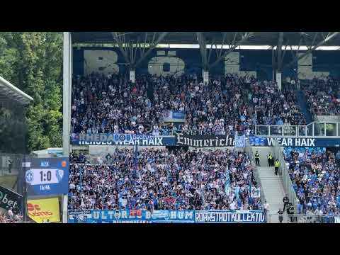 [4-1] SV Darmstadt 98 - VfL Bochum, 02.08.2025, Support und Torjubel der Bochumer Gäste