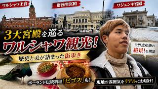 【ポーランド】ワルシャワ観光！王宮・ワジェンキ宮殿・財務省宮殿を巡る絶景街歩き