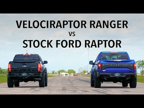 Thumbnail for 2019 Hennessey VelociRaptor Ranger vs 2019 Ford Raptor Drag Race by Ford Raptor, Car, Vehicle