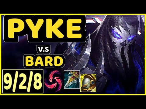 BARDO (PYKE) vs BARD - 9/2/8 KDA BOTTOM SUPPORT GAMEPLAY - EUW Ranked MASTER