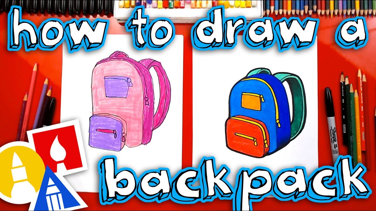 How To Draw A School Backpack