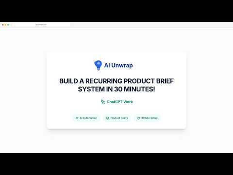 How to Use AI for Ecommerce: Build a Weekly Product Brief