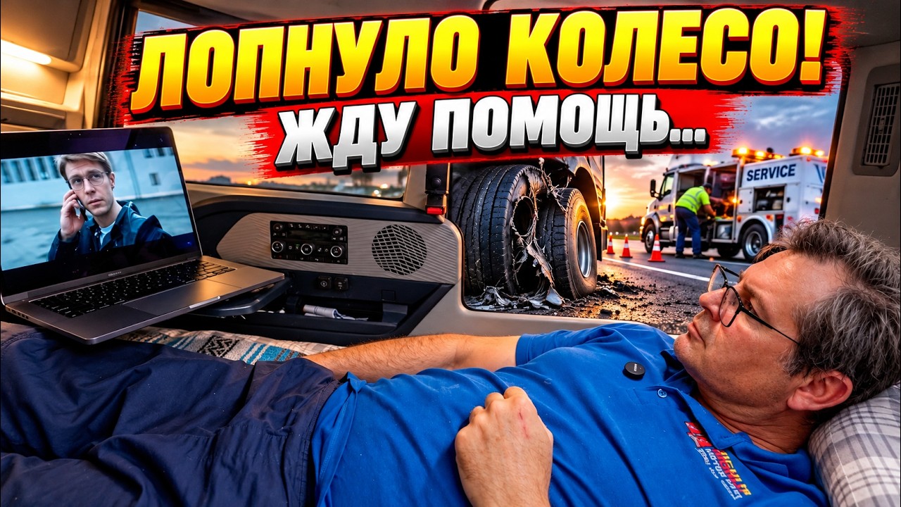 Доставка под угрозой срыва. Лопнуло колесо, но я не сдаюсь!!!