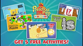 Get 5 Free Activities At the Preschool Prep Kids Club!