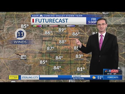 KSAN 10pm Weather - Wednesday March 27, 2019