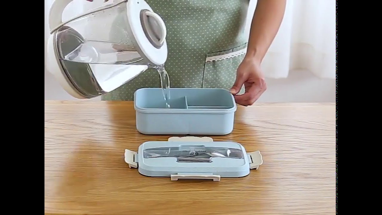 Lunch Box Japanese Style For Children Student Food Container Wheat Straw Lunchbox With Compartment