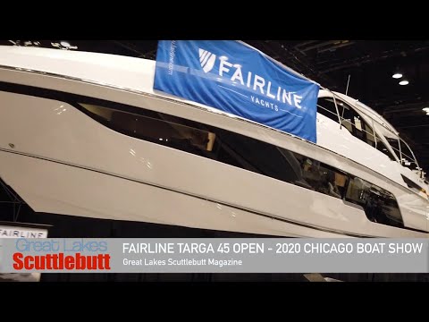 NEW Fairline Targa 45 OPEN Walkthrough! @The 2020 Chicago Boat Show!