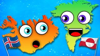 Learn About The Countries Of Iceland & Greenland! | Countries Of The World For Kids | KLT Geography