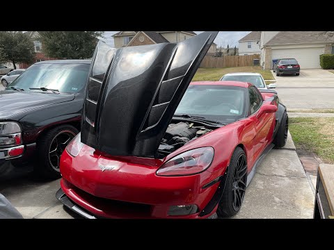 New Carbon Creations Hood for C6 Corvette Install and Issues!!!