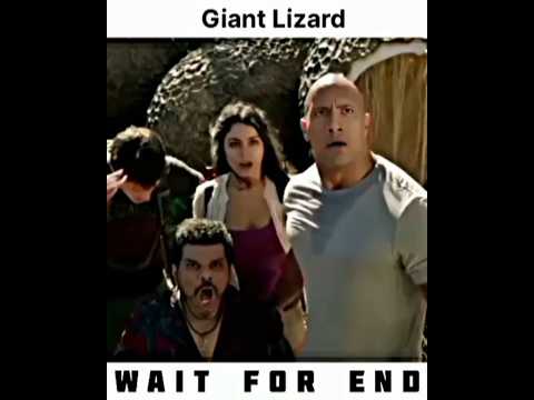 The Rock 😎 Beware of the Giant Lizard l #therock #hindidubbedmovie #shorts