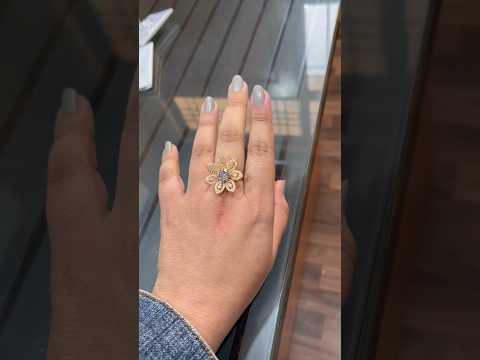 White color american diamond finger ring (adr515wht)