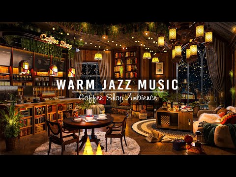 Cozy Coffee Shop Ambience & Warm Jazz Music for Study,Work,Focus ☕ Relaxing Jazz Instrumental Music