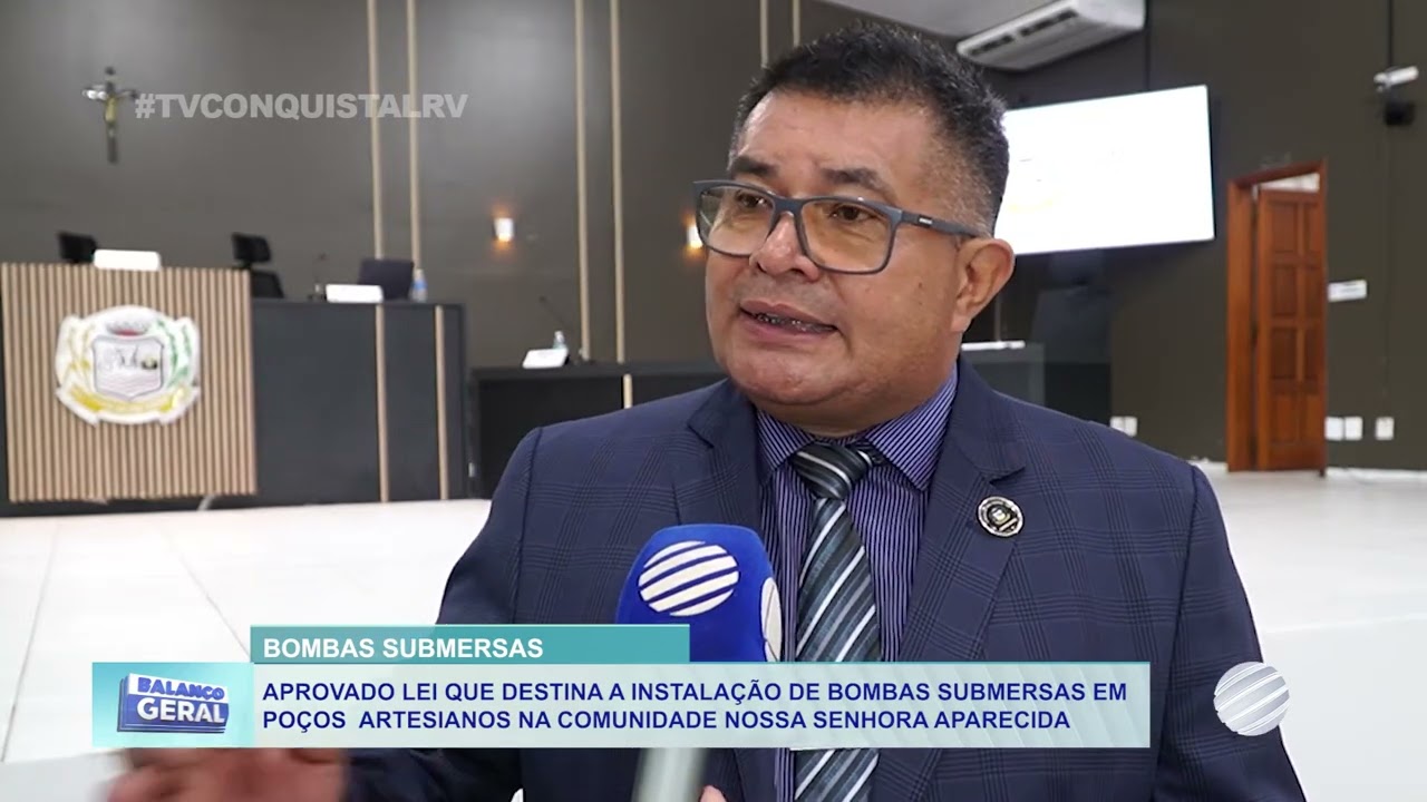 Aprovada lei que destina a instalação de bombas submersas em poços artesianos na comunidade Nossa Senhora Aparecida