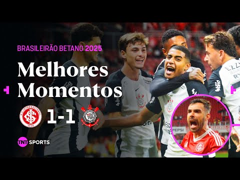 EMPATE NO ÚLTIMO LANCE! Internacional 1x1 Corinthians - Melhores Momentos - Brasileirão Betano