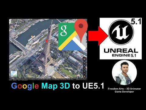 Google Map 3D to Unreal Engine 5.1 - Full Tutorial