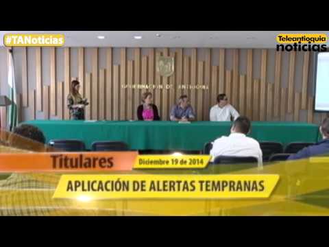 Titulares de Teleantioquia Noticias - viernes 19 de diciembre de 2014