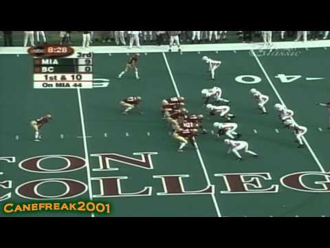 2001 Miami Hurricanes vs Boston College Highlights