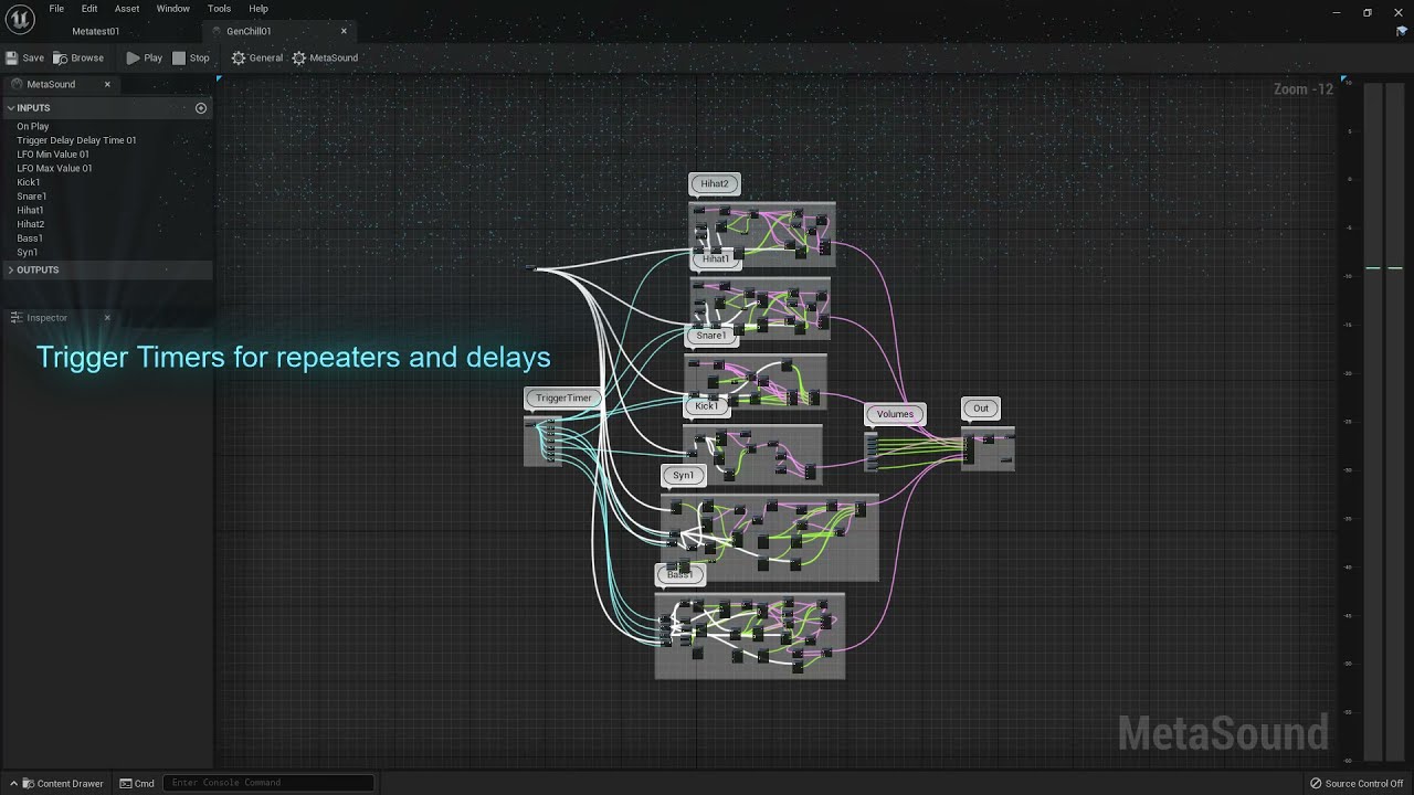 Unreal Engine 5 Metasound as a modular synth: Simple generative beat [2 min  tutorial] - Modular Synthesis Forum - KVR Audio
