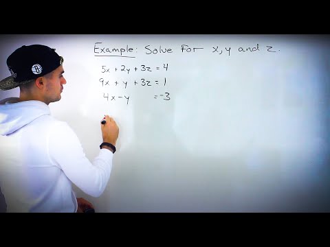 QMS 110 (Ryerson) - Solving System of Equations with 3 Variables (Infinite Solutions)