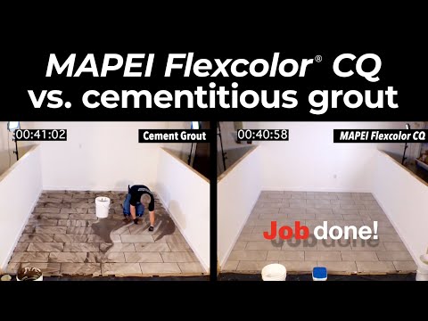 MAPEI Flexcolor CQ vs. cementitious grout comparison