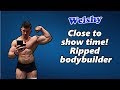 young bodybuilder 5 weeks out from a show, getting ripped
