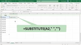 How to Remove Spaces From Numbers in Excel - Office 365