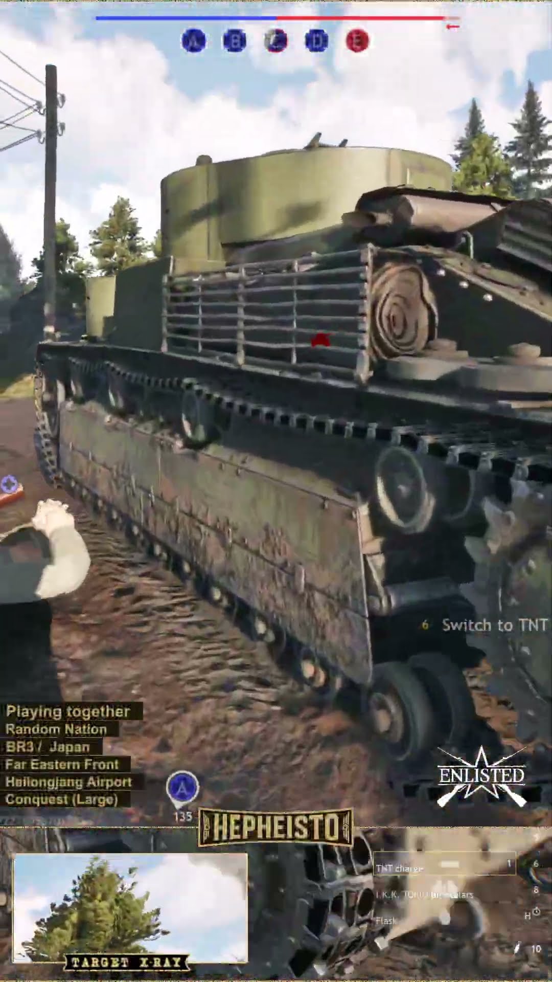 Medic eliminates Tank T-28E with TNT Charge