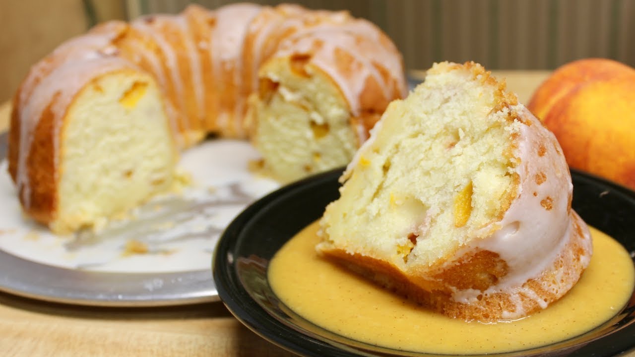 Peach Pound Cake and Peach Sauce