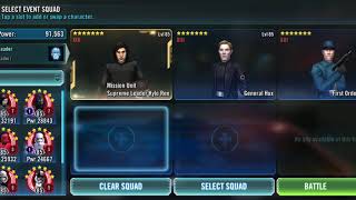 SWGOH GL Kylo SLKR event Tier 6 100% Win