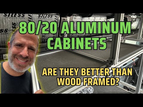 How to use 80/20 Aluminum to Frame Bamboo Van Cabinets.