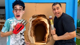 TENTAMOS QUEBRAR AS CAMADAS DE PAPELÃO!!