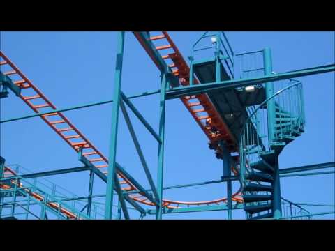 Off-ride footage of a Wild Mouse train