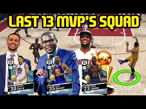 LAST 13 MVP WINNERS SQUAD! CURRY AND KD LIMITLESS CHEESE! NBA 2K17 MYTEAM ONLINE GAMEPLAY