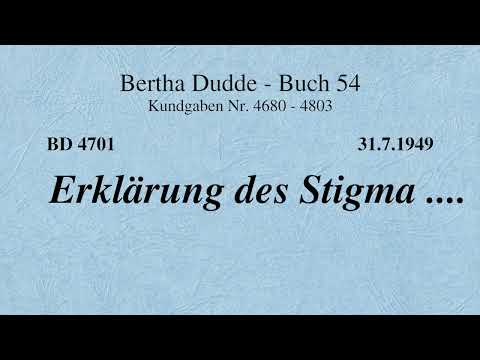 BD 4701 - ERKLÄRUNG DES STIGMA ....