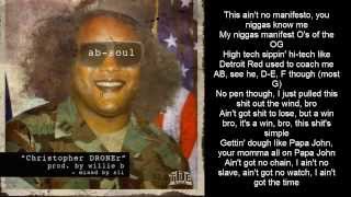Ab-Soul - Christopher DRONEr (LYRICS ON SCREEN)