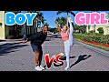 GIRL VS BOY EXTREME ACRO GYMNASTIC DARES IN PUBLIC