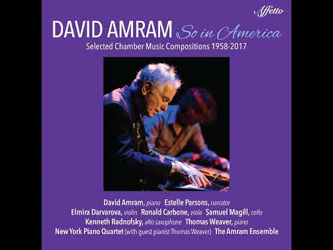 DAVID AMRAM: Portraits for Piano Quartet: NEW YORK PIANO QUARTET