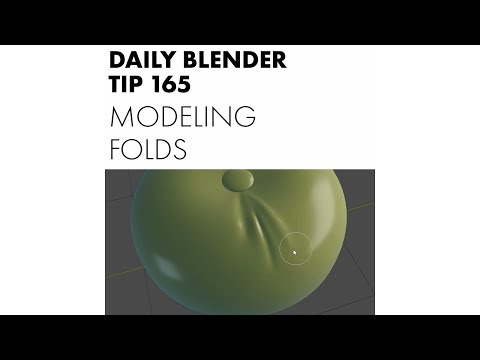 Daily Blender Tip 165 - Modeling folds in cloth
