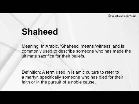 Shaheed Meaning