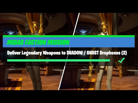 Deliver Legendary Weapons to SHADOW / GHOST Dropboxes - Fortnite How to Unlock Shadow / Ghost Midas