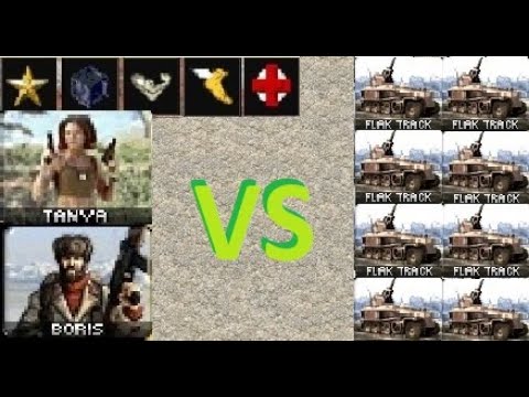 Fully Upgraded Tanya / Boris vs Flak Tracks: Red Alert 2